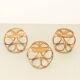 Set of three 1970s rattan stools, Spain.