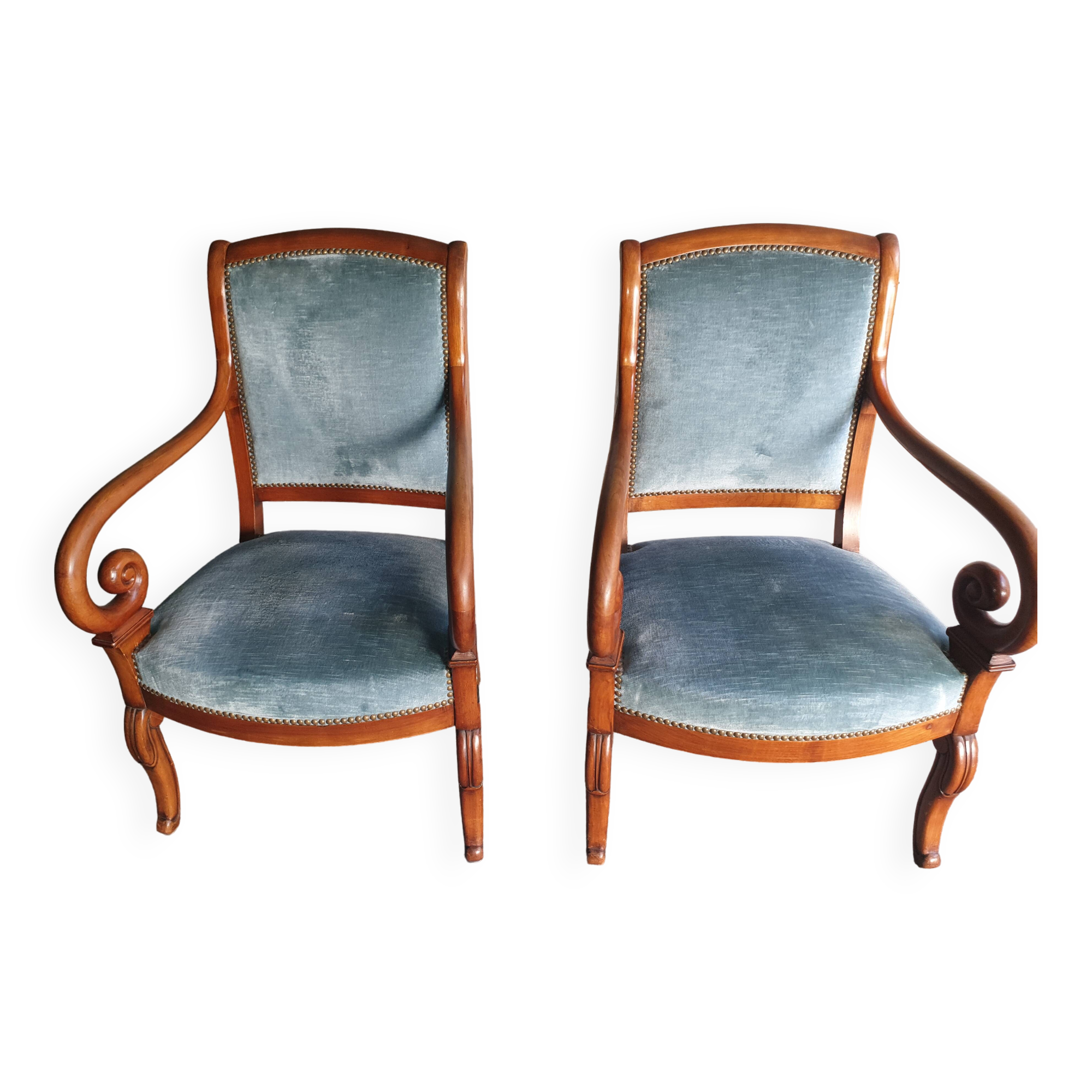 Pair of restoration armchairs