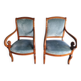 Pair of restoration armchairs