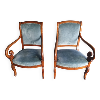 Paire de fauteuils restauration