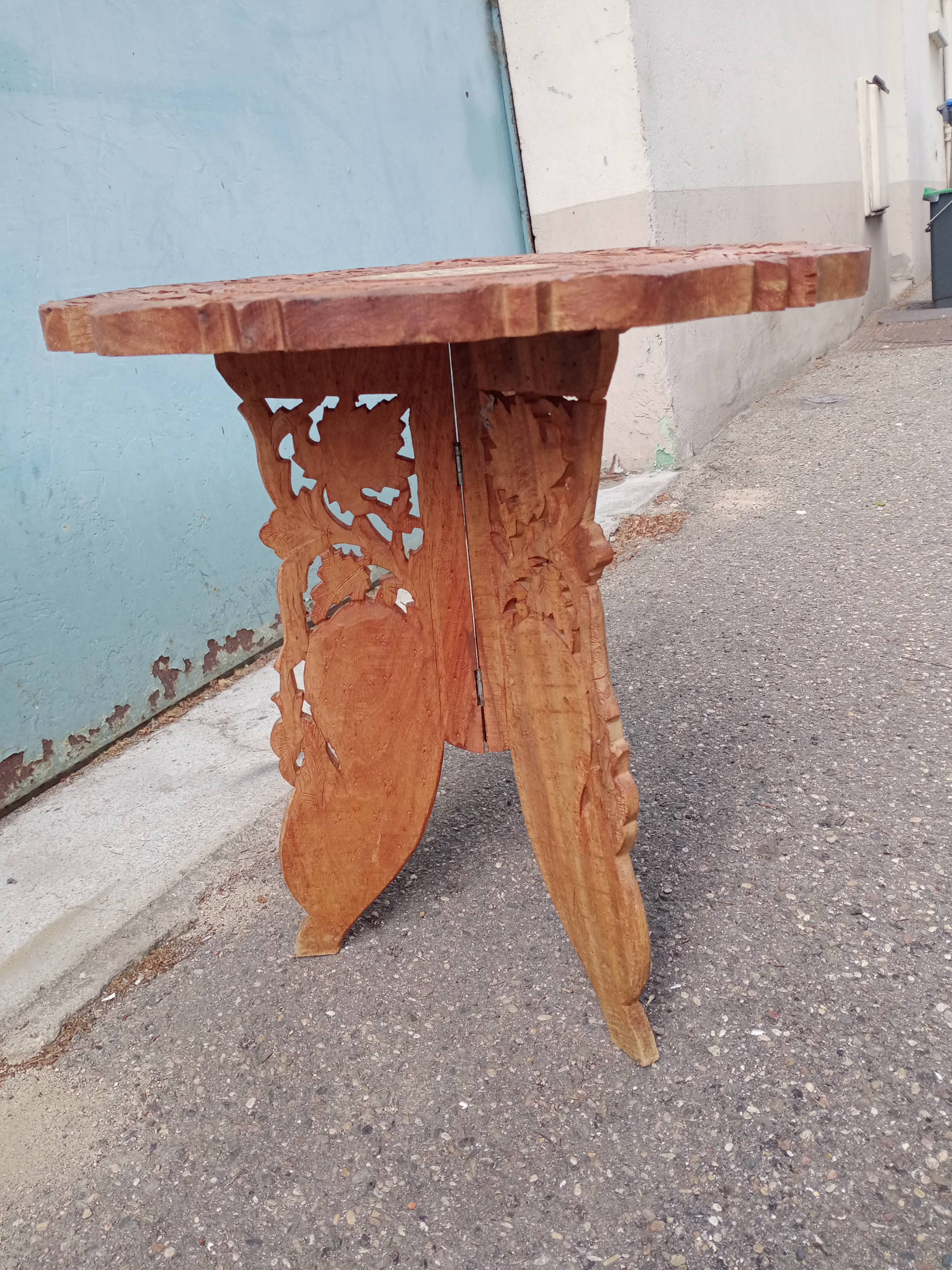 Wood side table