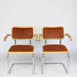 Pair of B64 corduroy chairs