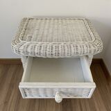 Wicker bedside table