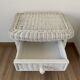 Wicker bedside table