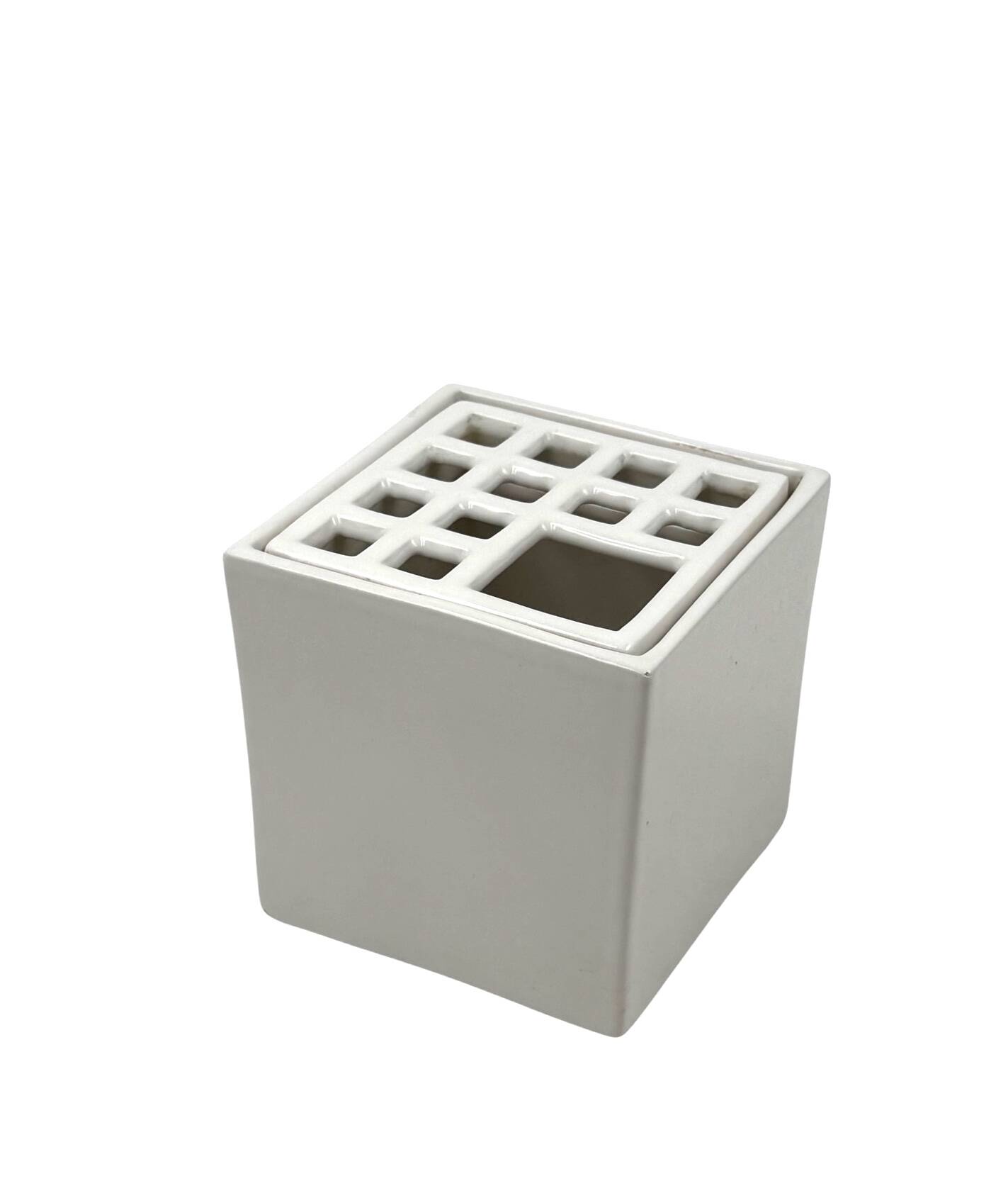 Studio Opi, White space age mod. Ikebana A ceramic vase / ashtray, Gabbiane