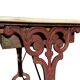 Antique French bistro table in cast iron and marble, 1900s.