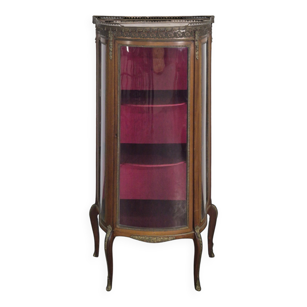 Vitrine Napoléon III à verre bombé