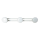 White lacquered metal wall coat rack with 3 hooks, 1970.