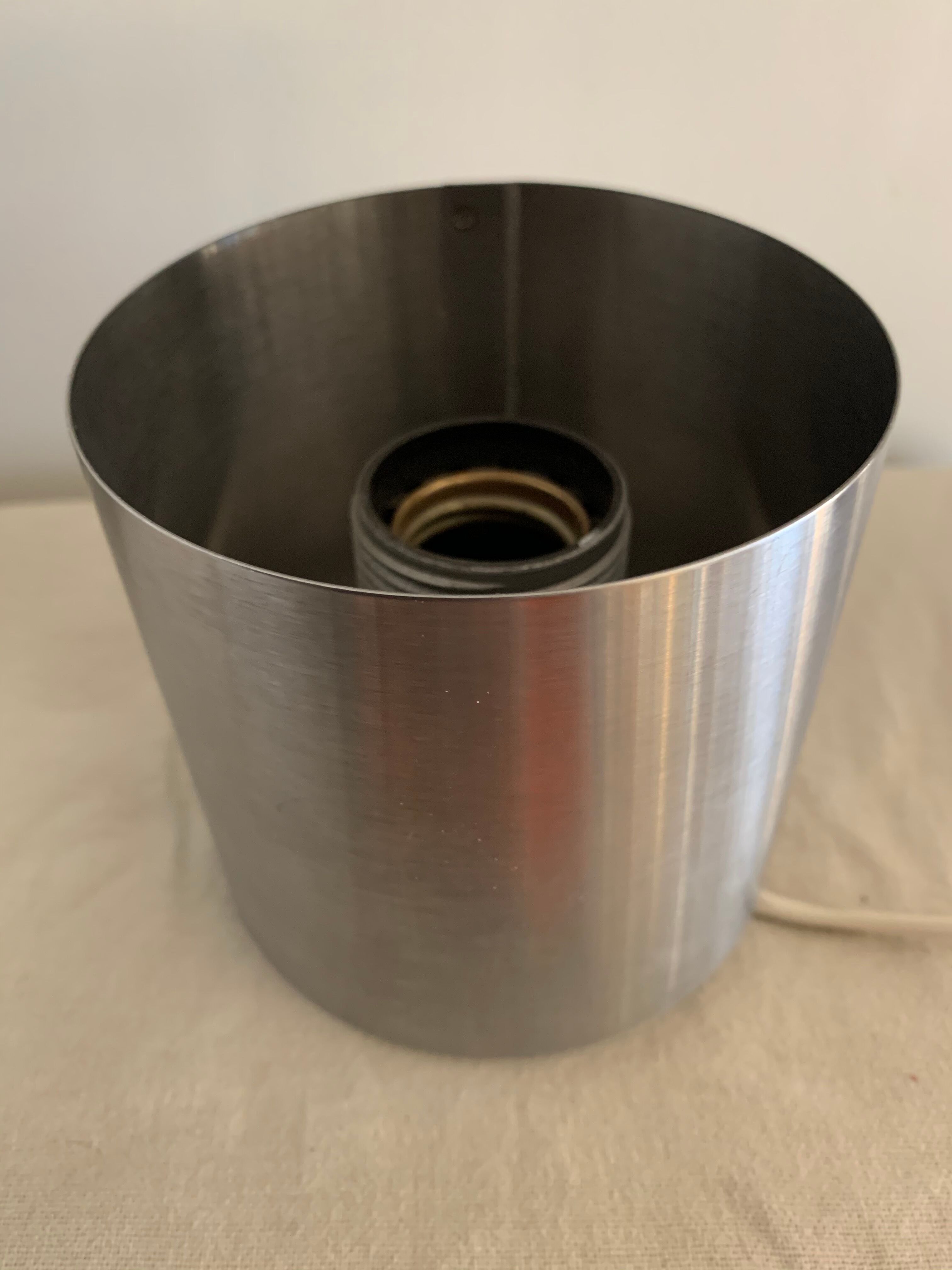 Spring Andrea Lazzari grey stainless spring lamp for Morosini 1970