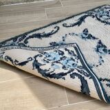 Bohemian pure wool blue rug 125x78cm
