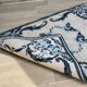 Bohemian pure wool blue rug 125x78cm