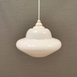 Small hanging lamp in white opal glass