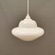 Suspension en verre opale blanc