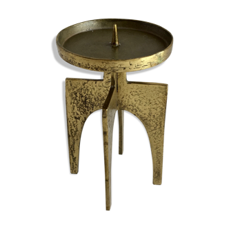 Brutalist brass candlestick 1960s