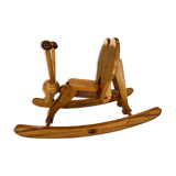 Vintage rocking wooden grasshopper chair