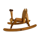 Chaise sauterelle en bois à bascule vintage