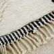 Tapis blanc-noir marocain fait main traditionnelle 250cmx150cm