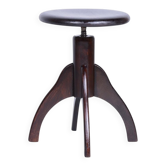 Art Deco Piano Stool in Beech and Iron, Czech, 1940s