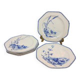 6 Assiettes plates octognales BWM et Cie. Variété