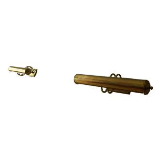 Pair of brass adjustable wall reading lights 1960s
