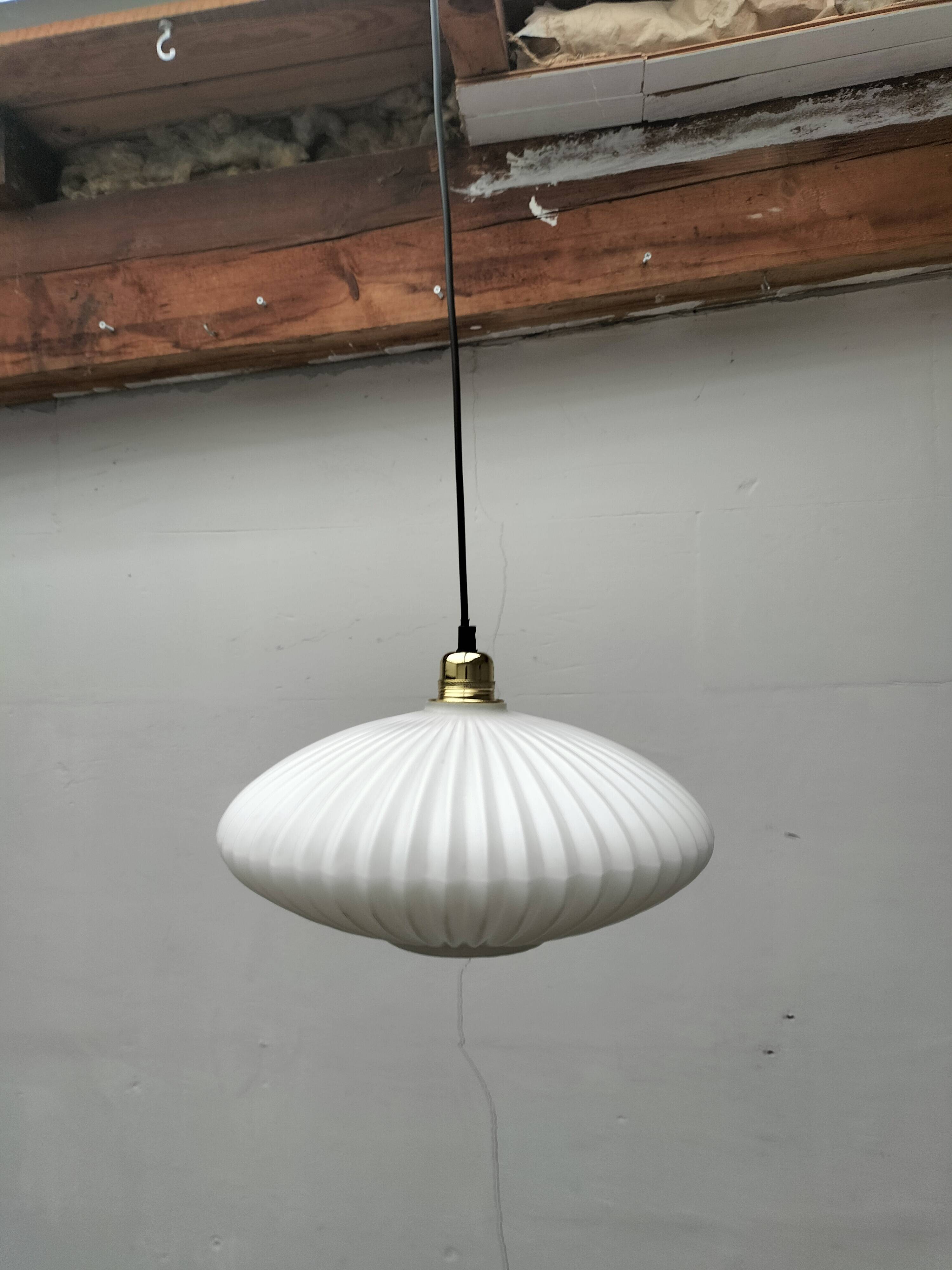 Vintage glass pendant light