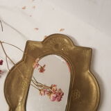 Candlestick mirror made of solid brass