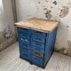 Meuble établi rangement militaire industriel bleu
