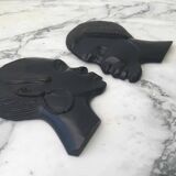 Sculptures profils africains en ébène