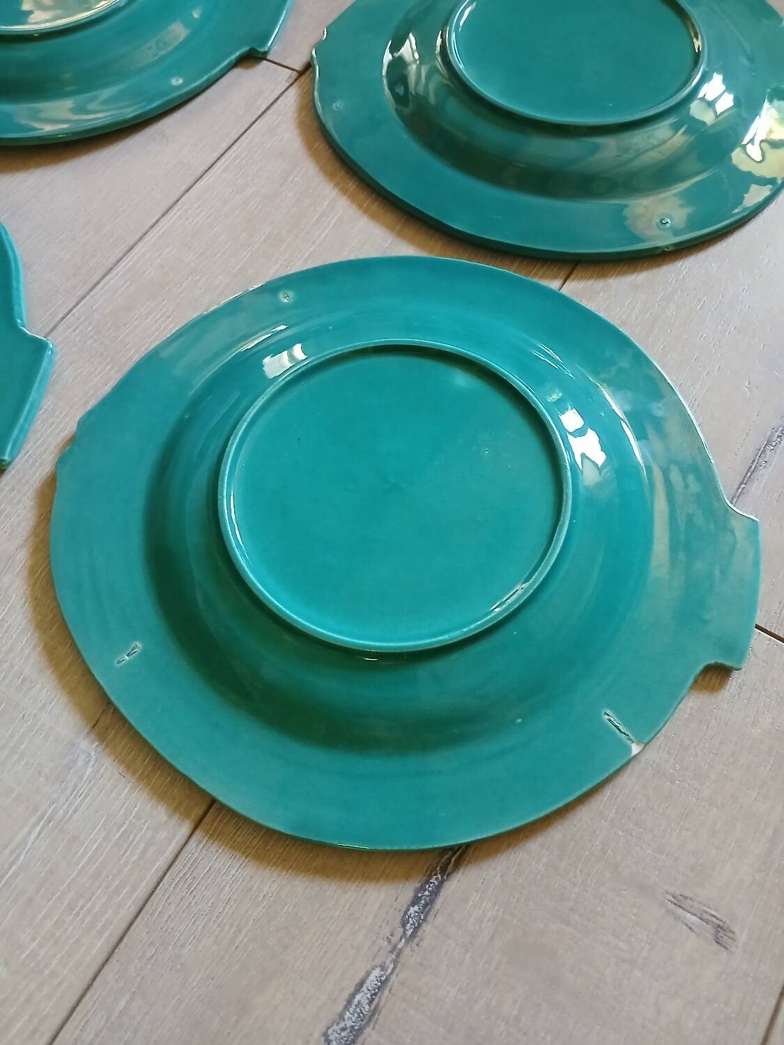 12 vintage zoomorphic dinner plates