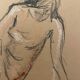 Charcoal painting signed study “the three women”
