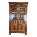Superb Louis Philippe period bookcase in walnut circa 1830