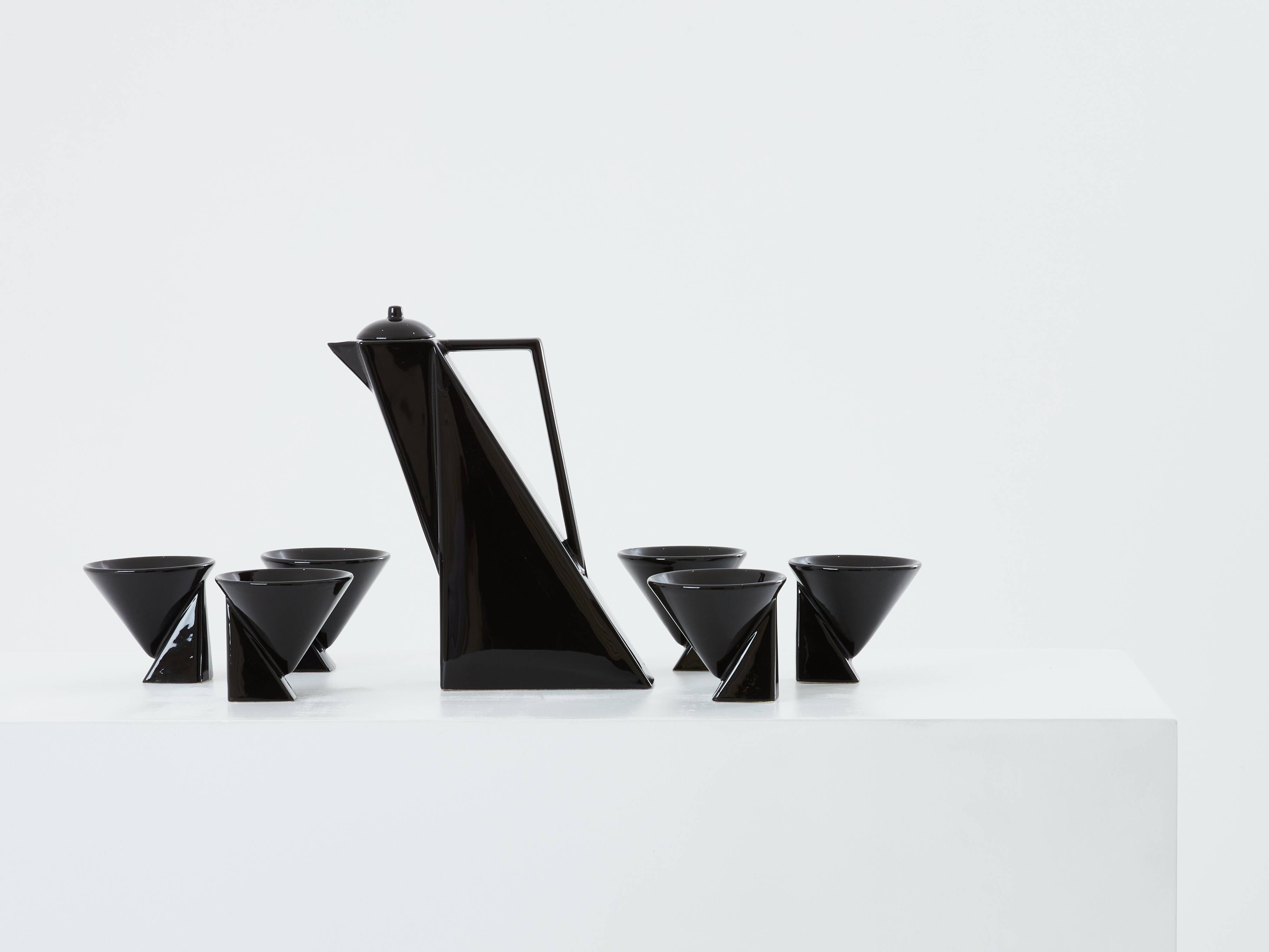 Pierre Casenove ceramic coffee service for Studio Salins 1980