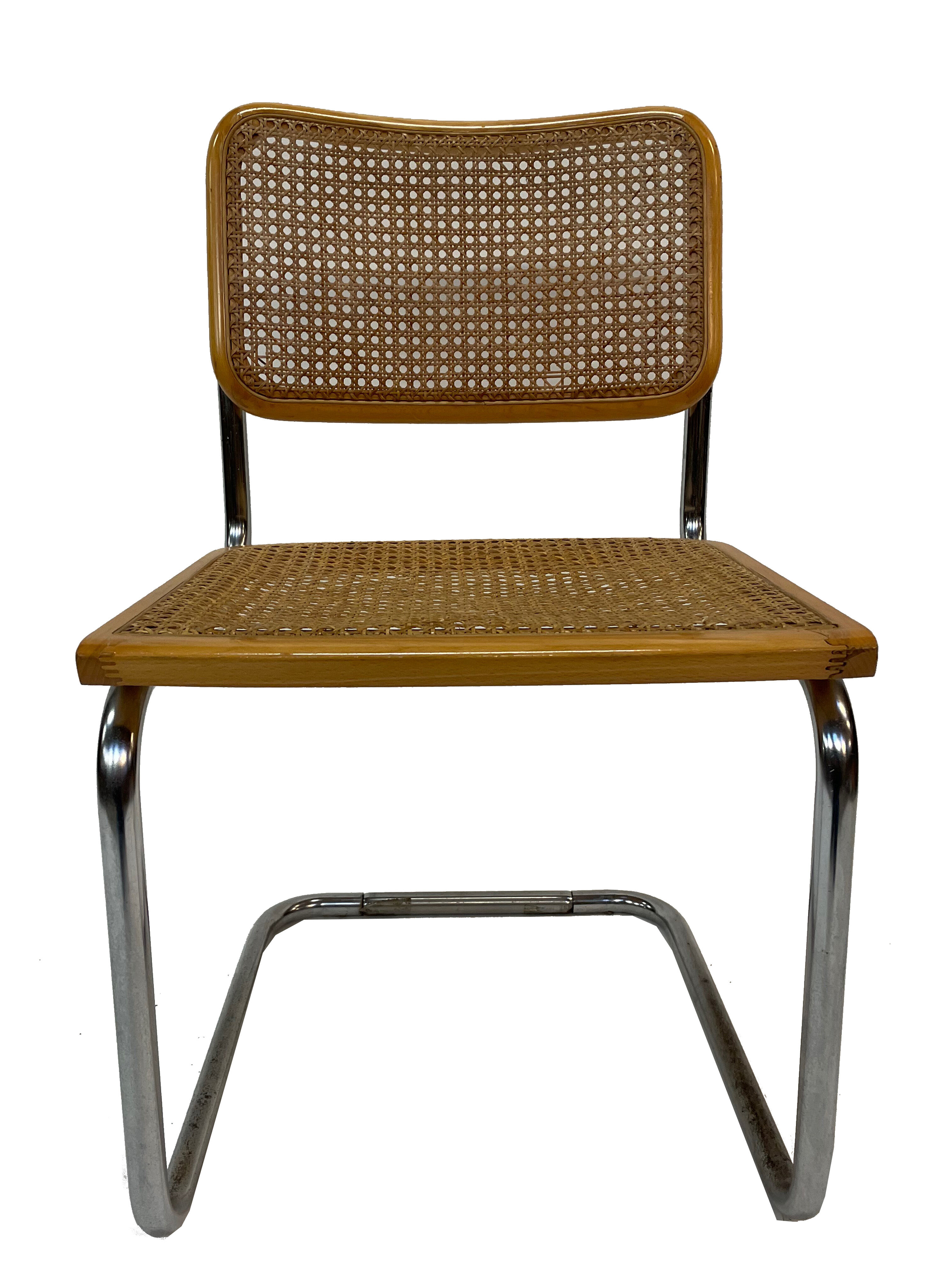 Lot of 4 chairs model Cesca by Marcel Breuer