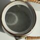 Small Asian stoneware teapot with rattan handle H11 D10