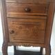 Table de chevet / d’appoint bois et marbre fin 19 e s