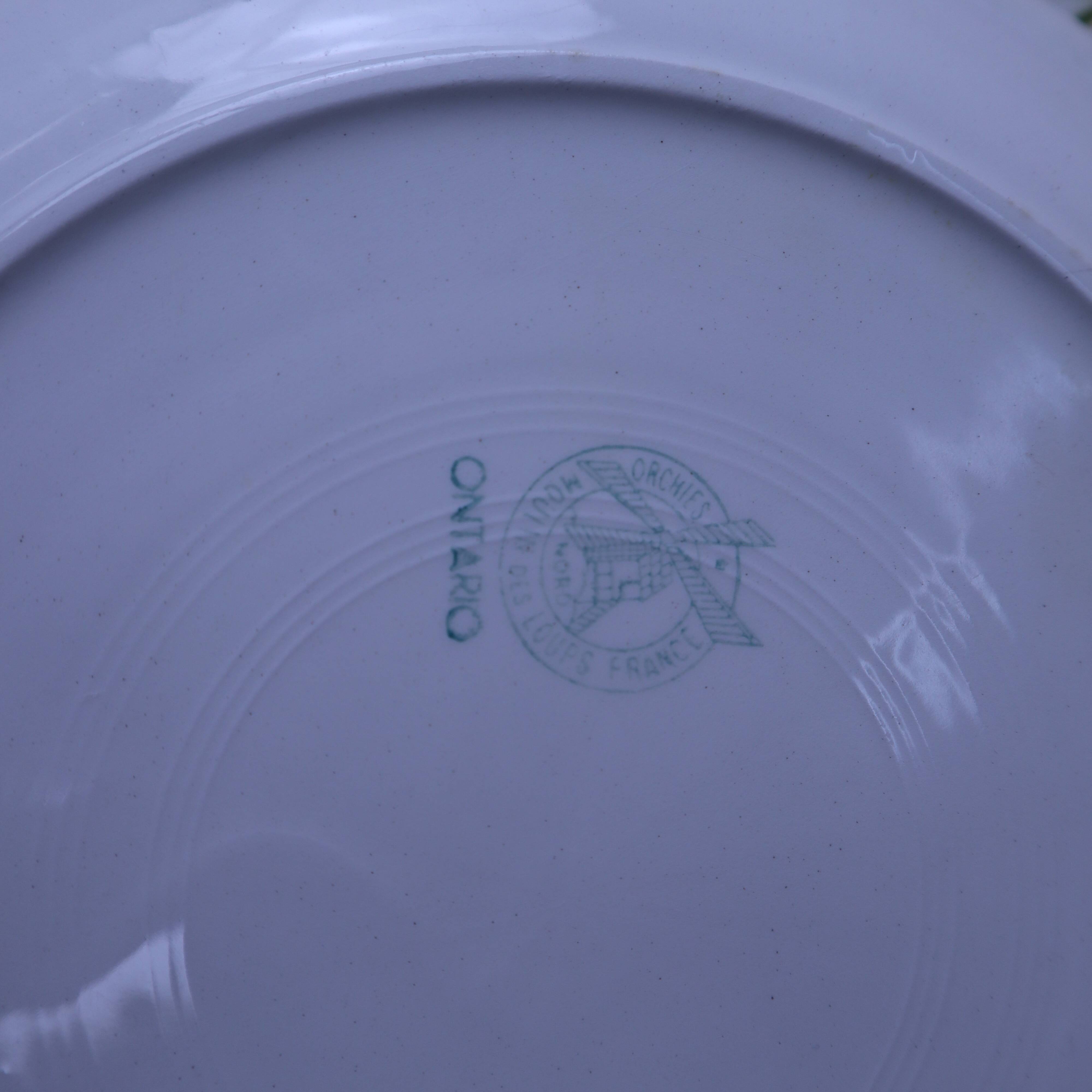 Set of 6 flat plates Moulin des Loups "Ontario"