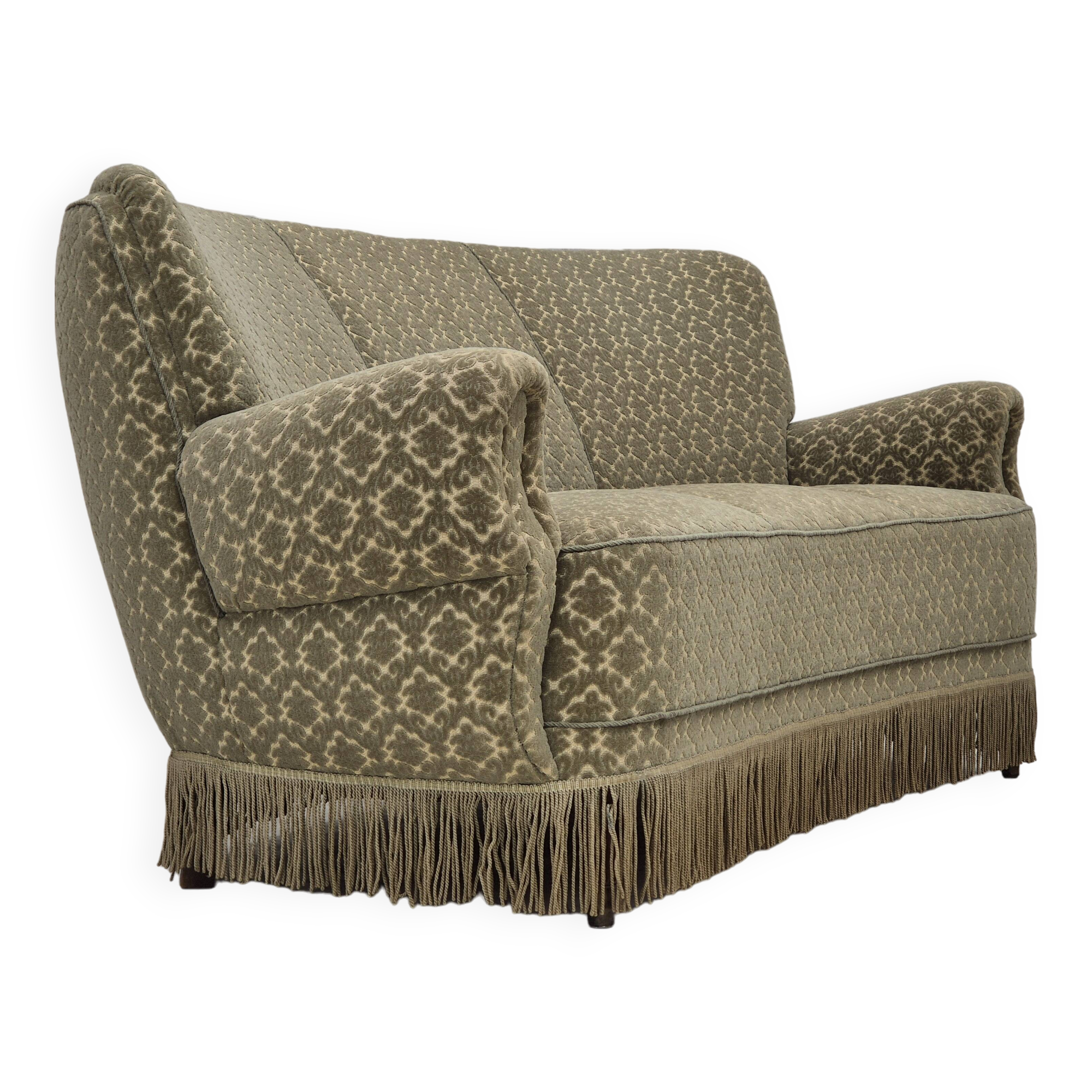 1960s, Danish "Banan" 3 seater sofa, original condition, velour.