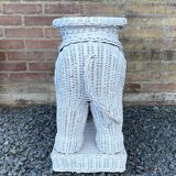 Wicker elephant side table