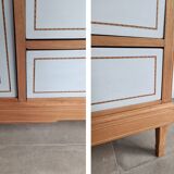 Family wardrobe, marquetry net, early 20th century.