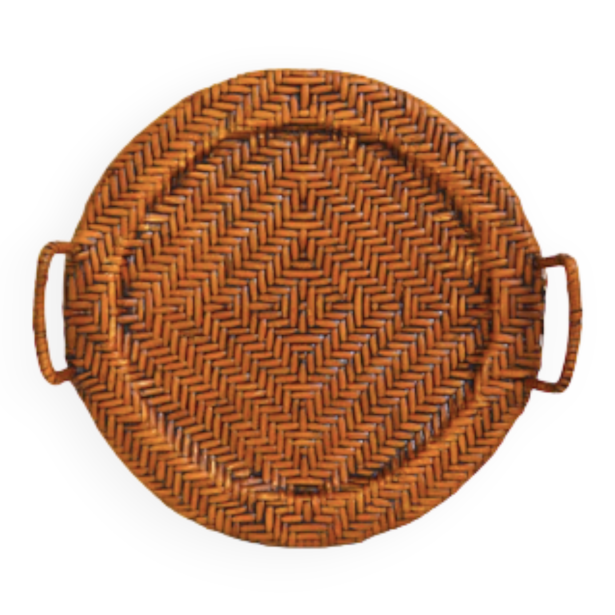 Rattan serving tray