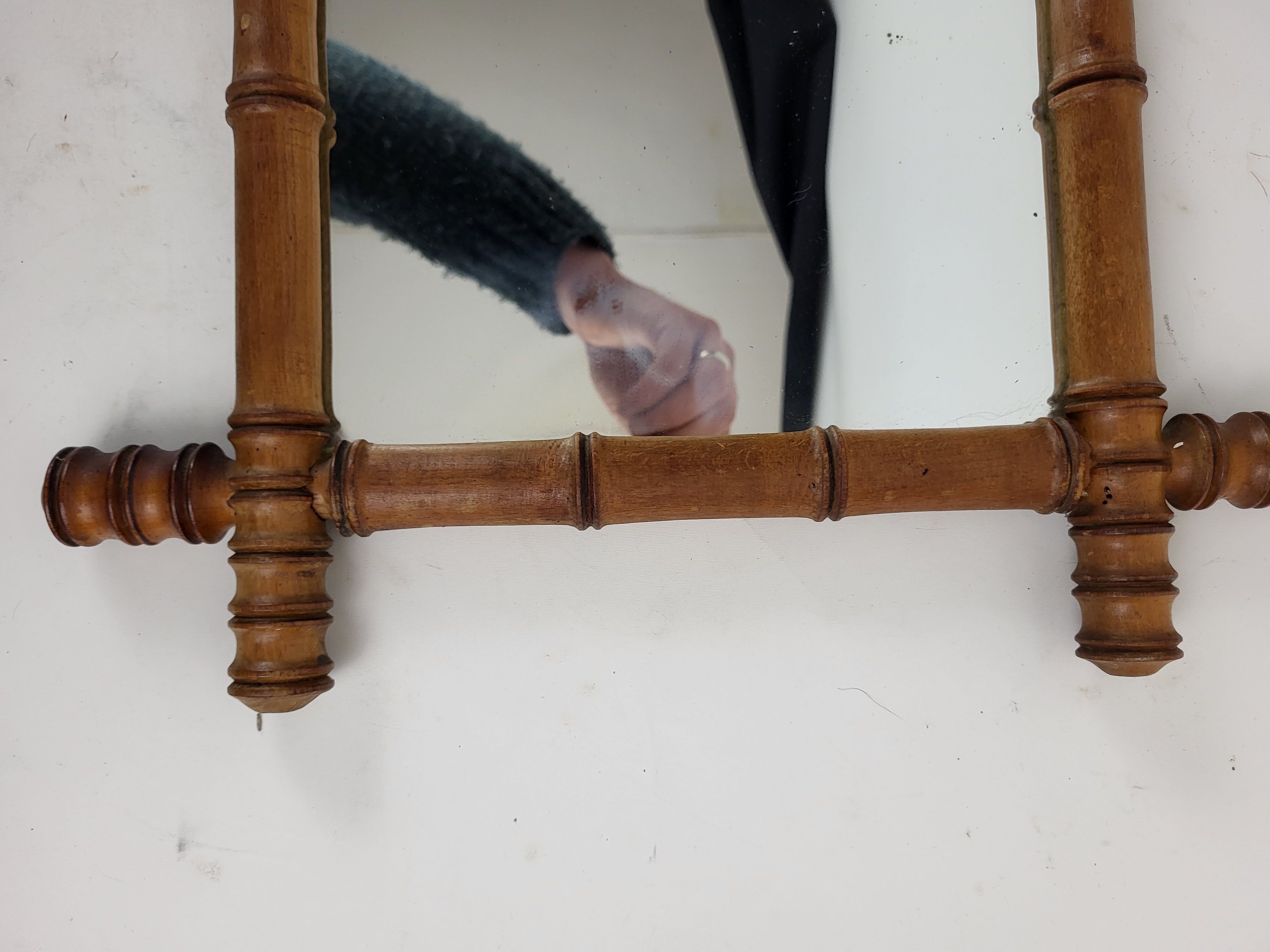 Bamboo mirror 1900, 38*44 cm