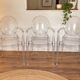 3 fauteuils style Kartell Louis Ghost transparents – Philippe Starck