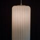 Large Italian architectural pendant loght in opaline glass - Attributed to Arredoluce.