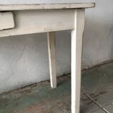 White wooden table