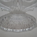 Old two-spoke crystal candle holder