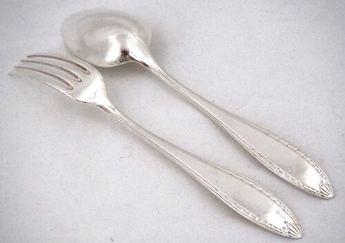 Silverware hotel Georges V, Christofle Albatros, 12 table settings, 24 pieces