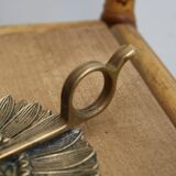 Gold metal candle holder