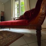 Red velvet daybed