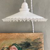 White opaline hanging lamp