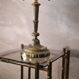 solid bronze lamp france 1960 tyffany style lampshade very beautiful 50x25 elec ok